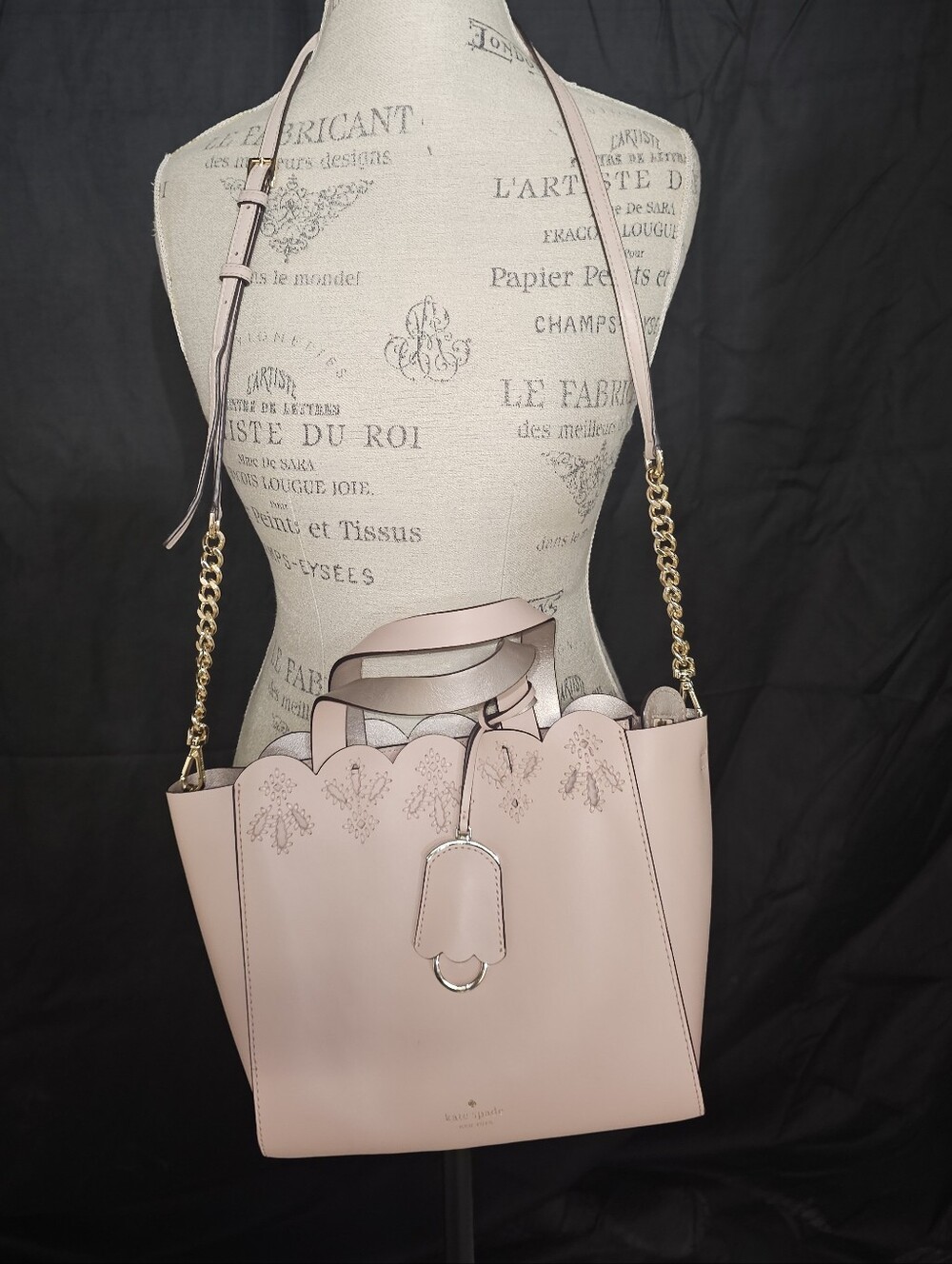 kate spade Pink Scallop Leather Shoulder Bag